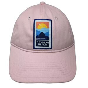Gear Baseball Cap Pink Blue OS Cannon Beach Oregon USA Adjustable Hat Patch